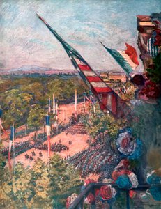 1919年7月14日在法国巴黎大大道大道大游行。