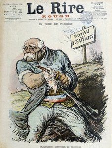 A hairy rear: Clemenceau, Trench cleaner. Cover “” The Laughter”” from 16/02/1918 作者 查尔斯·莱安德烈