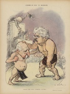 法国政客Emile Combes和Alexandre Millerand的漫画。 Le Rire的插图