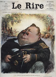 葡萄牙国王查尔斯一世（1863-1908）--葡萄牙和阿尔加维群岛国王卡洛斯一世--11月8日 "The Rire "上的查尔斯-莱昂德（1862-1934）的漫画作品