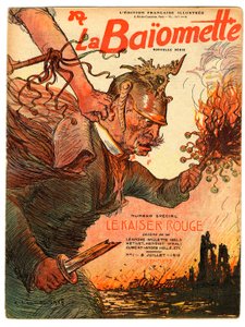 La Baionnette》的封面，彩色讽刺小说 作者 查尔斯·莱安德烈