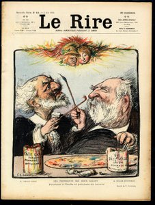 Le Lire》封面，色彩斑斓的讽刺小说 作者 查尔斯·莱安德烈