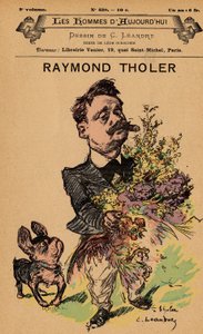 Les Hommes Today 的封面，第 438 号，Charles Leandre（1862-1934 年）的插图：花 - 狗、公鸡、Tholer Raymond（1859-？） 作者 查尔斯·莱安德烈