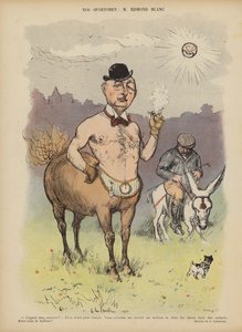 爱德蒙布兰克，法国赛马主人和饲养员。 Le Rire的插图 作者 Charles Leandre
