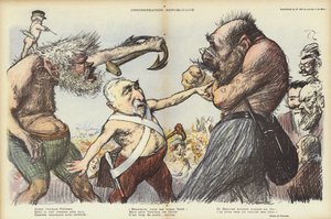 Emile Combes试图让Camille Pelletan和Maurice Rouvier分开，为Le Rire插图