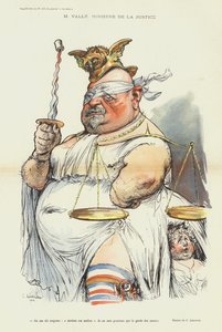 法国司法部长欧内斯特·瓦莱（Ernest Valle）为勒里尔（Le Rire）插图