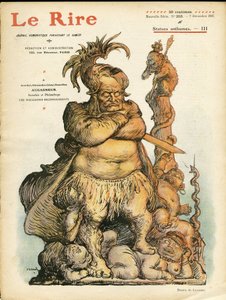 Charles Leandre (1862-1934)为《Le Rire》封面所作的插图，07/12/07 - Augagneur Victor (1855-1931) - Statufication 作者 查尔斯·莱安德烈