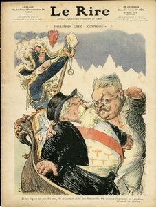Charles Leandre (1862-1934) 为 Le Rire 封面插图，20/08/10 - Fallieres at the Countess - 意大利，共和国总统，Chapeau，标识符，威尼斯 - Fallieres Armand（1841-1931） 作者 查尔斯·莱安德烈