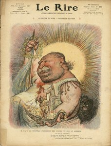 Charles Leandre (1862-1934) 为 Le Rire 封面插图，第 312 号，23/01/09 - 美国 美国 美国 - 威廉霍华德塔夫脱 (1857-1930)，总统 作者 查尔斯·莱安德烈