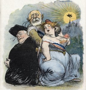 与教会和国家的分离：“”法国政治家让-比恩韦努·马丁（Bienvenu-Martin）（1847-1943），公共教育、美术和崇拜部长，拼命寻求将教会分离为法国的牧师（法国分离 楚的 作者 查尔斯·莱安德烈