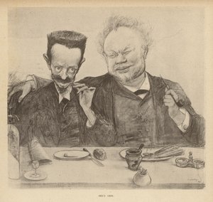 两个朋友（石版画） 作者 查尔斯·莱安德烈