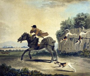 队伍中的前马，选自《皮特利狩猎》，由F.Dukes（1745-1812）刻制。