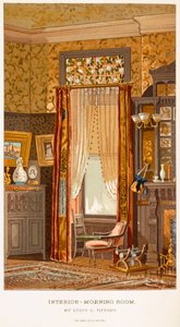 1881年的早晨室，由蒂芙尼，查尔斯路易斯来自纽约现代家园的C Harrisons Womans Handiwork 1881 作者 查尔斯·路易斯·蒂芙尼
