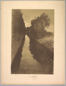 景观套件：景观，板1，注释，一条鱼，1892-1893年。 作者 查尔斯·玛丽·杜拉克