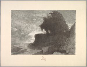 景观套件：《景观》，第4页，注释，蛇，1892-1893年。 作者 查尔斯·玛丽·杜拉克