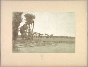 付款套件：风景，板5，Remarque，三茎小麦，1892-1893年。 作者 查尔斯·玛丽·杜拉克