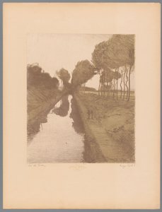 两个步行者沿着运河 风景（系列名称） Suite des Paysages（系列名称） 作者 查尔斯·玛丽·杜拉克
