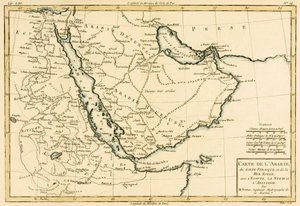 阿拉伯，波斯湾和红海，与埃及，努比亚和阿比西尼亚，来自&39;Atlas de Toutes les Parties Connues du Globe Terrestre&39;由Guillaume Raynal（1713-96）出版日内瓦，1780年（彩色）