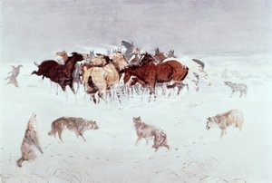 飞蹄》（纸上水彩画 作者 查尔斯·马里恩·拉塞尔