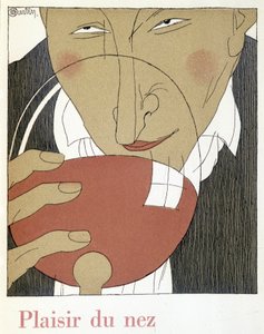 鼻子的乐趣--在 "Monseigneur le vin "中，由查尔斯-马丁（1884-1934）绘制，Etablissements Nicolas小册子