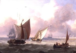 码头外海浪中的荷兰粉红葡萄酒