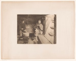 两人在船舱休息