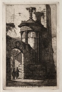 1854年，进入雅典的法国连斗帽女修道院。 作者 查尔斯·梅里昂