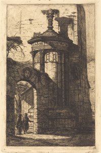 雅典法国嘉布遣修道院的入口（Couvent des Capucins français à Athenes）。 作者 查尔斯·梅里昂