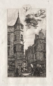 巴黎蚀刻版画：医学院街炮塔 作者 查尔斯·梅里昂
