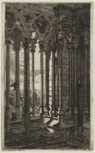La galerie Notre-Dame, Paris（巴黎圣母院画廊）。 作者 查尔斯·梅里昂