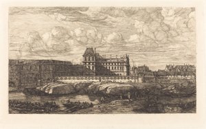 老卢浮宫，出自泽曼的画作，1651年 作者 查尔斯·梅里昂