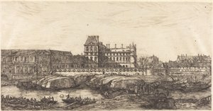 老卢浮宫，取自齐曼的一幅画，1651年 作者 查尔斯·梅里昂