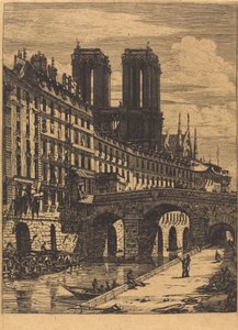 Le Petit Pont, 巴黎 作者 查尔斯·梅里昂