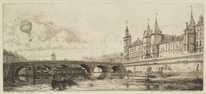 Le Pont-Au-Change（蚀刻版）。 作者 查尔斯·梅里昂