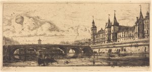Le Pont-au-Change, 巴黎 作者 查尔斯·梅里昂