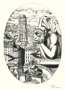 Le Stryge (石版画) 作者 查尔斯·梅里昂