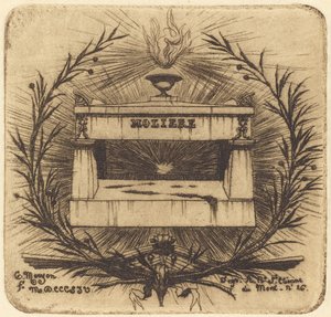 Le tombeau de Molière, au Père-Lachaise, Paris（莫里哀墓，位于巴黎 Père-Lachaise 公墓内） 作者 查尔斯·梅里昂