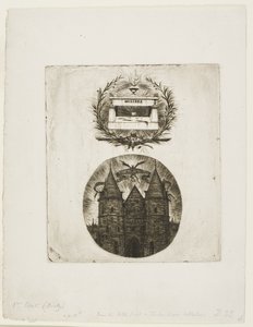 莫里哀墓、巴黎 Père-Lachaise 公墓和巴黎司法宫老门 作者 查尔斯·梅里昂
