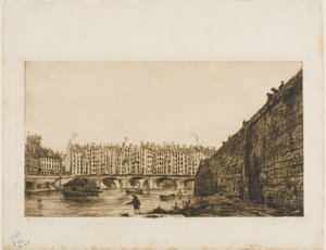 巴黎朗日桥，约 1784 年 作者 查尔斯·梅里昂