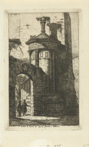 雅典法国卡普钦女修道院入口处的大门
Entrée du convent des Capucins Francais a Athenes（物品上的标题） 作者 查尔斯·梅里昂