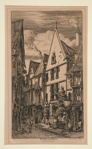 Rue des toiles, 布尔日 作者 查尔斯·梅里昂