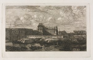 塞曼画作中的老罗浮宫，1651年，1866年。 作者 查尔斯·梅里昂