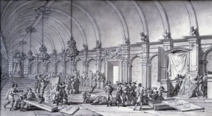 拿破仑·波拿巴 (Napoleon Bonaparte) 手下的艺术品掠夺：“科雷格圣母 (Antonio Correggio) 于 1796 年 5 月从帕尔马学院拿走并移交给法国策展人”。 Charles Meynier (1768-1832) 的中国水墨画。 暗淡。 0,17x0,32 米 作者 查尔斯梅尼尔
