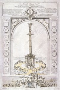 纳尔逊海军上将纪念碑的设计，柱形，1806年 作者 查尔斯·米德尔顿