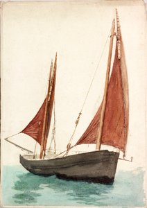 钓鱼船（bodycolour） 作者 查尔斯·纳皮尔·海米