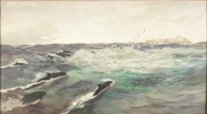 海豚追逐鲭鱼 作者 查尔斯·纳皮尔·海米