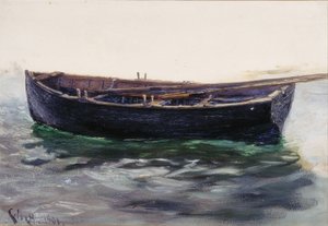 船的研究（纸上油（粘在卡上）） 作者 查尔斯·纳皮尔·海米