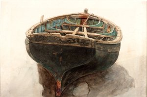研究小艇（铅笔和水彩纸） 作者 查尔斯·纳皮尔·海米