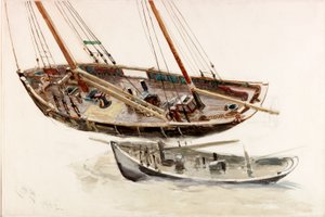 拖网渔船的两项研究（bc，铅笔和纸上的wc） 作者 查尔斯·纳皮尔·海米