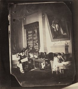 文森纳帝国庇护所：图书馆，1858-59年。 作者 查尔斯·内格雷